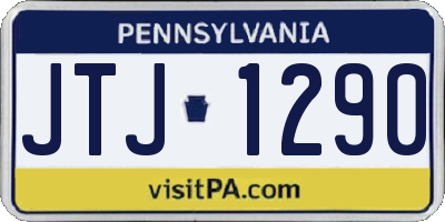 PA license plate JTJ1290