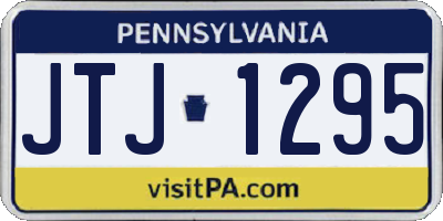 PA license plate JTJ1295