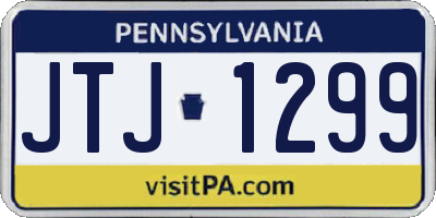 PA license plate JTJ1299