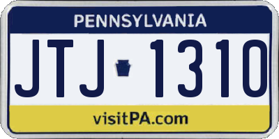 PA license plate JTJ1310