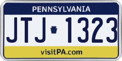 PA license plate JTJ1323