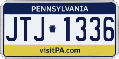 PA license plate JTJ1336