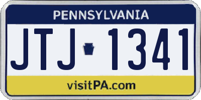 PA license plate JTJ1341