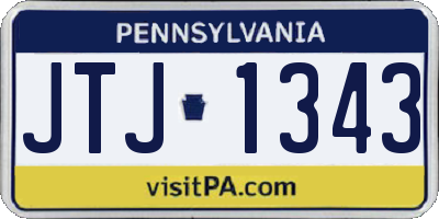 PA license plate JTJ1343