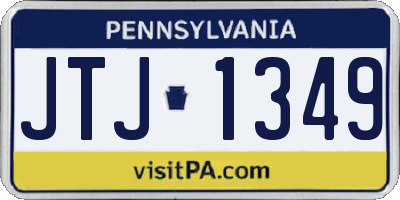 PA license plate JTJ1349