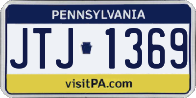 PA license plate JTJ1369