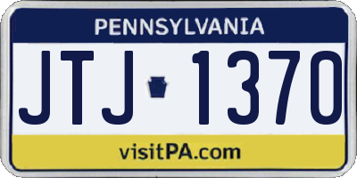 PA license plate JTJ1370