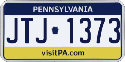 PA license plate JTJ1373