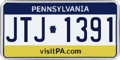 PA license plate JTJ1391