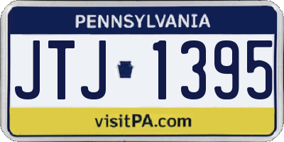 PA license plate JTJ1395