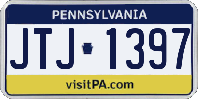 PA license plate JTJ1397