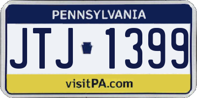 PA license plate JTJ1399