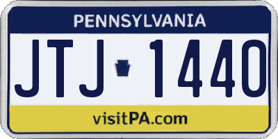 PA license plate JTJ1440