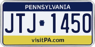 PA license plate JTJ1450