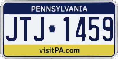 PA license plate JTJ1459