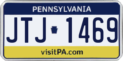 PA license plate JTJ1469