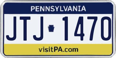PA license plate JTJ1470