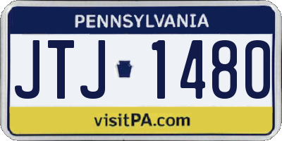 PA license plate JTJ1480