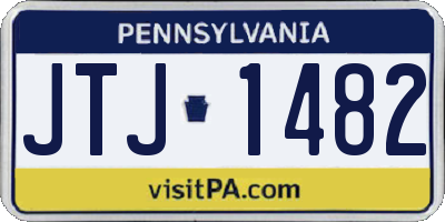 PA license plate JTJ1482