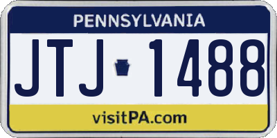 PA license plate JTJ1488