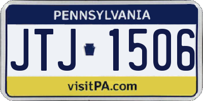 PA license plate JTJ1506