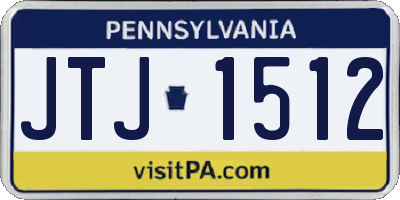 PA license plate JTJ1512