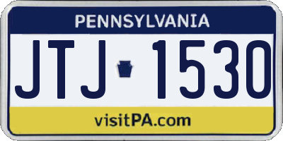 PA license plate JTJ1530