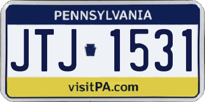 PA license plate JTJ1531