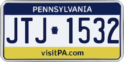 PA license plate JTJ1532