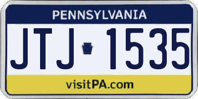 PA license plate JTJ1535