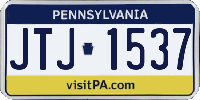 PA license plate JTJ1537