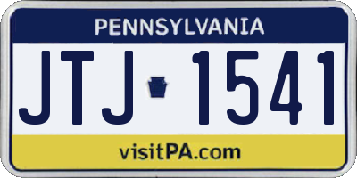 PA license plate JTJ1541