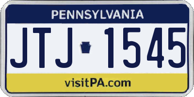PA license plate JTJ1545