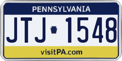 PA license plate JTJ1548