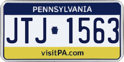 PA license plate JTJ1563