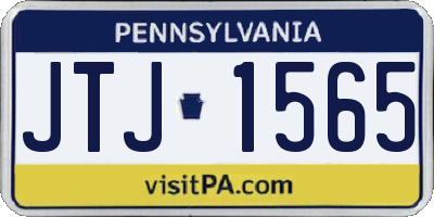 PA license plate JTJ1565