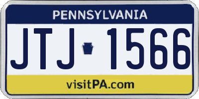 PA license plate JTJ1566
