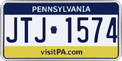 PA license plate JTJ1574