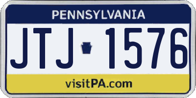 PA license plate JTJ1576