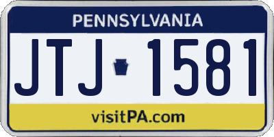 PA license plate JTJ1581