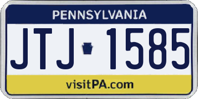 PA license plate JTJ1585