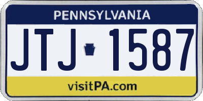 PA license plate JTJ1587