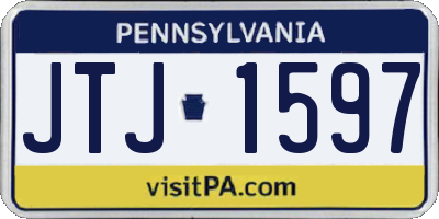 PA license plate JTJ1597