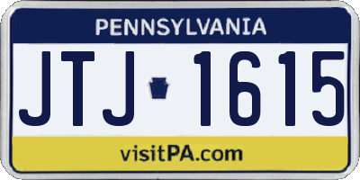 PA license plate JTJ1615
