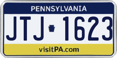 PA license plate JTJ1623