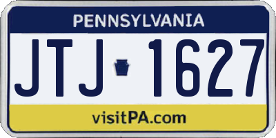 PA license plate JTJ1627