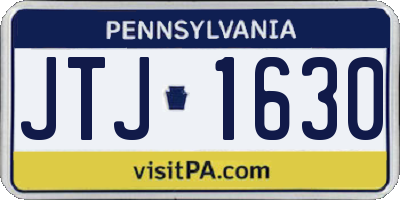 PA license plate JTJ1630