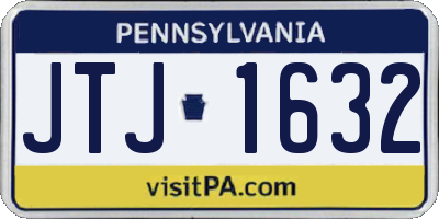 PA license plate JTJ1632