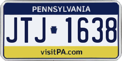 PA license plate JTJ1638