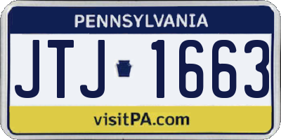 PA license plate JTJ1663
